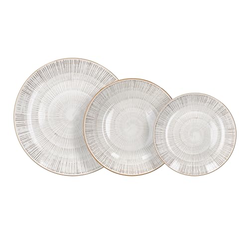 Tognana Virtuo Beige, Servizio piatti per 6 persone 18 pezzi, Porcellana, Beige