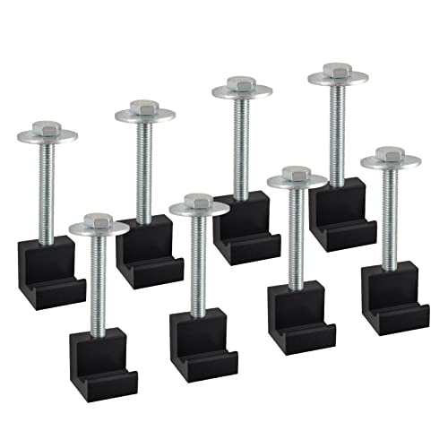 FGJQEFG Truck Tool Box Mouting Kit, Pickup Truck Bed Tie Downs Aluminum J Hooks No Drilling for Crossover Tool Box-8PCS