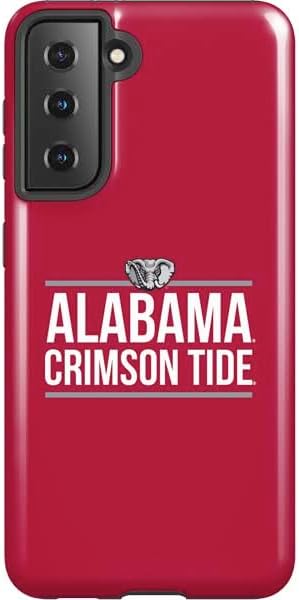 Skinit Pro Phone Case Compatible with Galaxy S21 5G - Officially Licensed University of Alabama White Jersey Design