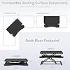 VIVO Standing 81 cm Desk Converter, Height Adjustable Riser, Sit to Stand Dual Monitor and Laptop Workstation with Wide Keyboard Tray, Black, DESK-V000K #5