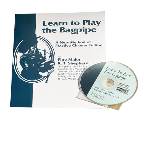 Bagpipes Easy to Follow Manual Book And CD For Learn To Play The Bagpipe Music Book and CD, Bagpiper Music CD Book, Bagpipes CD