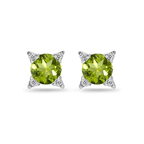 Sterling Silver Peridot Stud Earrings by GemStar USA Cover