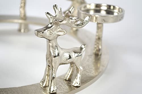 Adventskranz Kobolo Kerzenhalter und Teelichthalter in Silber