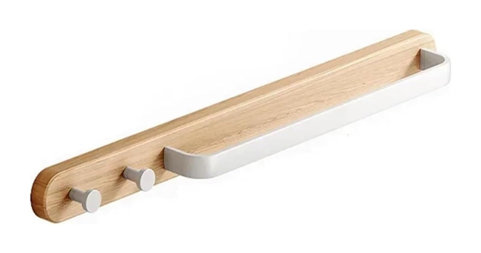 Toallero de Madera Maciza y Aluminio