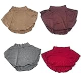 Lucky staryuan Women's Turtleneck Dickey Collar, Neck Mock Sweater Insert, Solid Color Layering Accessory for Hoodie (4, Camel Coffee Dark Grey Wine Red)