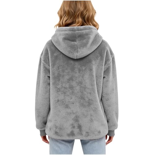 Hoodie with Dog Pouch Pet Pouch Hoodie Women Kangaroo Pocket Dog Cat Carrier Soft Fleece Pullover Sudaderas Mujer Capsules Wardrobe for Women Gray S - image 7