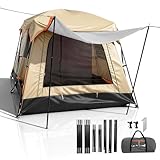 5-8 Person Large Tent, Double Layer Waterproof & Portable Family Tent, for Outdoor Camping Hiking Family...
