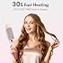 Thermal Brush, Blowout Long Lasting Look Curling Brush, 30s Fast Heated Round Brushes 1.5 Makes Hair Smoother Get Natural Curls, 5 Temp Settings, Universal Voltage for Travel, Easy to Use, Pink Red