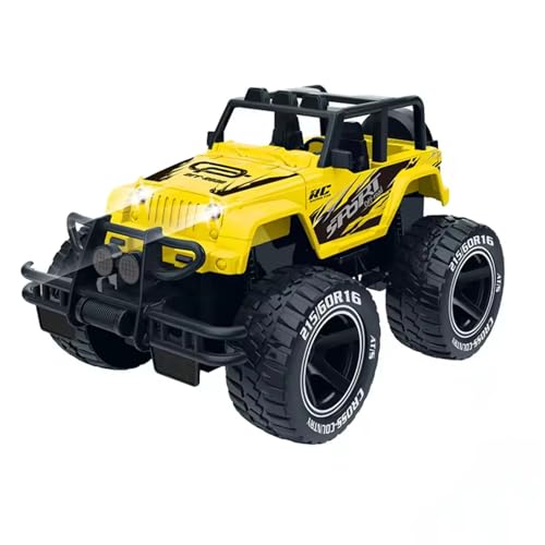 YSAMAX Remote Control Jeep, Robust Construction, Modern Design, Versatile Functions, Unique Spray Feature, Endless Excitement And Creative Exploration, (YELLOW)