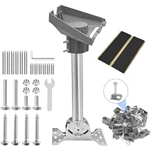 Stainless Steel Pivot Roof Mount Kit for Starlink Standard 4/ 4X/ Gen 3/ V4 Dish, with Die cast Integrated Aluminum Alloy Starlink Gen 3 Pipe Adapter