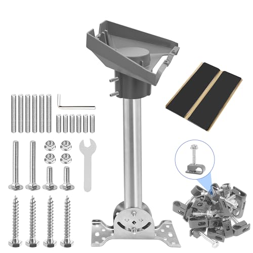 Stainless Steel Starlink Gen 3 Heavy Duty Pivot Roof Mount Kit Compatible with Gen3 / V3 Starlink Standard Dish，Adjustable 360 , with Die cast Integrated Aluminum Alloy Starlink Gen 3 Pipe Adapter