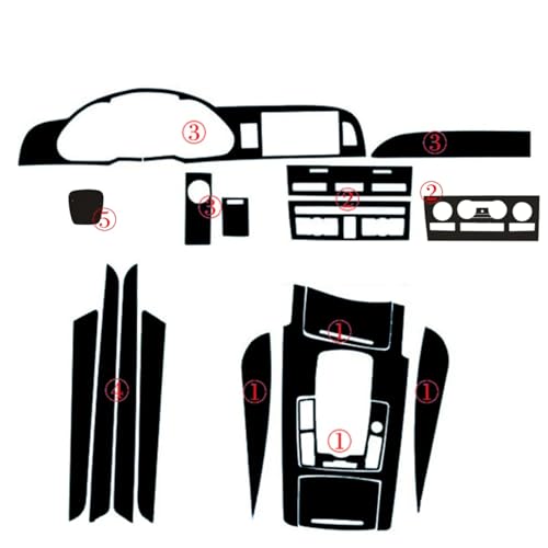 Sticker carbone 5D pour masquer les rayures de console de Audi A6 C6