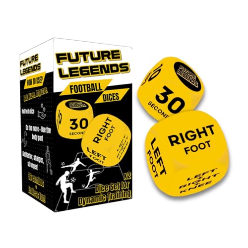 Soccer Kick Up Training Dice Game (2 pcs) – Soccer Gift for Boys 8-12 | Medium Difficulty | Improve Juggling & Ball Control | Fun Football Toy