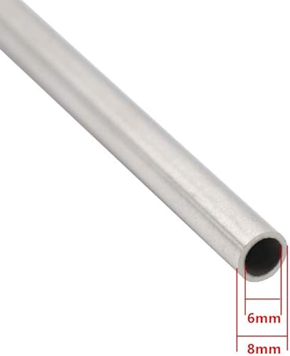 Miniatura 2 de Eowpower 2 tubos de tubo de metal capilar de acero inoxidable 304 OD x ID, 0.315 x 0.236 in de longitud de 9.843 in
