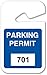 Brady 96268 2 3/4" Width x 4 3/4"Height, Vinyl, Blue Rearview Mirror Hanging Tags (100 Tags)