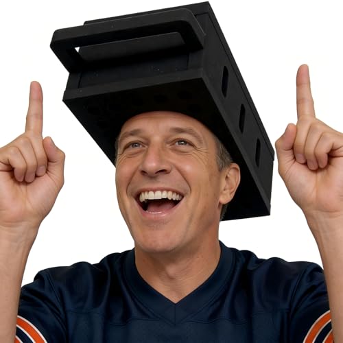 DIY Cheese Grater Hat Kit - Stress-Free 5 Min Assembly Breathable Foam for Football Fans & Parties Black