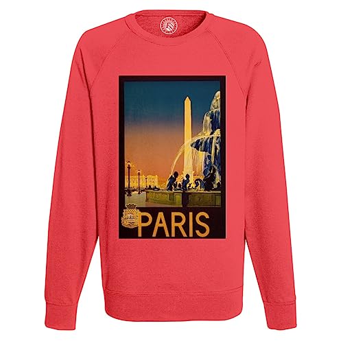 Sweat Shirt Homme Paris Obelisque finition premium affiche vintage