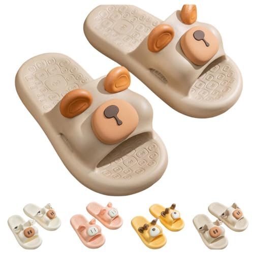 Cute Animal Slippers for Women Summer Feeling Soft Platform Non-Slip Sandals Antislip Indoor Outdoor Slippers Kawaii Gifts for Women Men