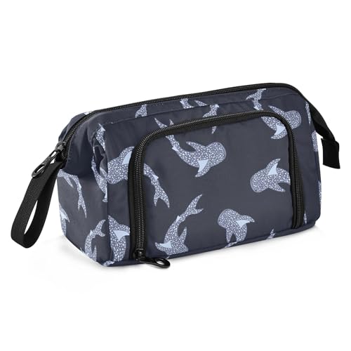 Image of Fisyme Sea Whale Sharks Pencil Case Large Capacity Pen Bags Box Big Makeup Pouch Organizer