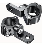 2 Pack LED Light Bar Mounts For ATV/UTV - Tube Clamp Brackets With Rubber Pads, Fits 0.75" To 1.25" Bars