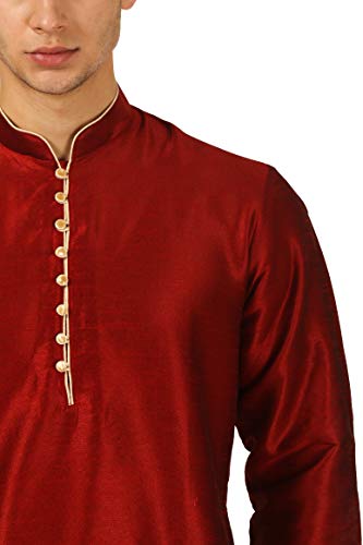Image of Royal Kurta Men's Cotton Silk Dhoti Kurta (White)