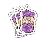 3Pcs In My Crochet Era Sticker Funny Yarn and Crochets Hook Gift for Knitters and Crafters Knitting Lover Mom Grandma Crocheting In My Crochet Era Stickers Car Decal for Laptop Bottle Phone Case 3'