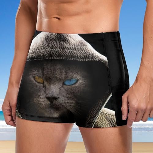 Swimming trunks homme maillot de bain imprimé chat original