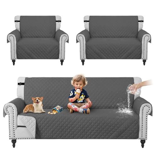 La mejor comparación de Fundas los más recomendados. 42 KACOTA Fundas para Sillones 3 Piezas,Cubre Salas Impermeables Antiararañazos Antideslizantes Lavables para Sofá,Tejido súper Suave y elástico con Hebilla Ajustable,Funda para...