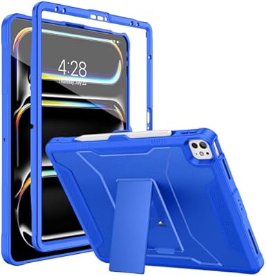 Soke Case for iPad Pro 13 Inch M5/M4 (2025/2024) & iPad Air 13 Inch M3/M2, iPad Pro 12.9(2022 2021 2020,6th/5th/4th Gen), Rugged Shockproof Protective Cover with Built-in Kickstan…