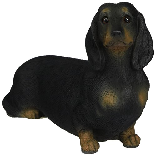 Figura Decorativa Escultura Perro Salchicha Negro 5 pulg