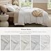 Bedsure 100% Washed Cotton Duvet Cover King Size - Natural White Minimalist Duvet Cover Linen Like - PureWoven Plain Simple & Soft Comforter Cover for All Seasons (Natural White, King, 104