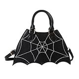 🦇Hochwertiges und langlebiges Material: Unsere Damen-Umhängetasche besteht aus hochwertigem PU-Material und ist auf Langlebigkeit ausgelegt. Es ist stark und zäh, verschleiß- und verformungsbeständig. Die weiche und helle Farbe verblasst nicht so leicht und gewährleistet so eine langfristige Nutzung.