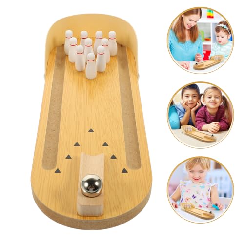 Juego de bolos de mesa de madera para tardes de salón Abaodam 3