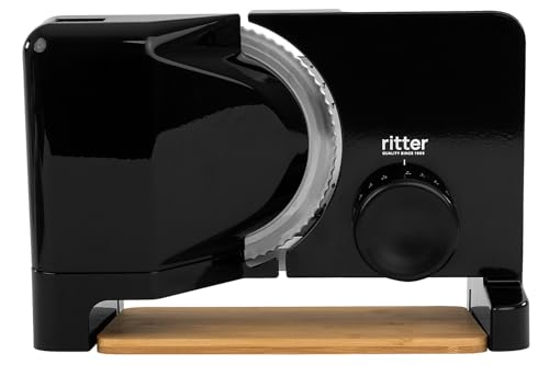 ritter varido 5 Cortafiambres eléctrico multiusos de metal con motor ECO, Made in Germany, negro