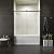KOHLER K-706000-L-SH Levity Bypass Bath Door with Handle and 1/4-Inch Crystal Clear Glass in Bright Silver