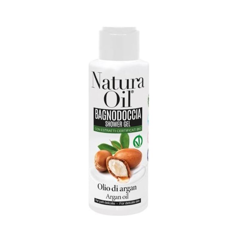 NaturaOil - Gel de ducha con aceite de argán para pieles delicadas, 100 ml
