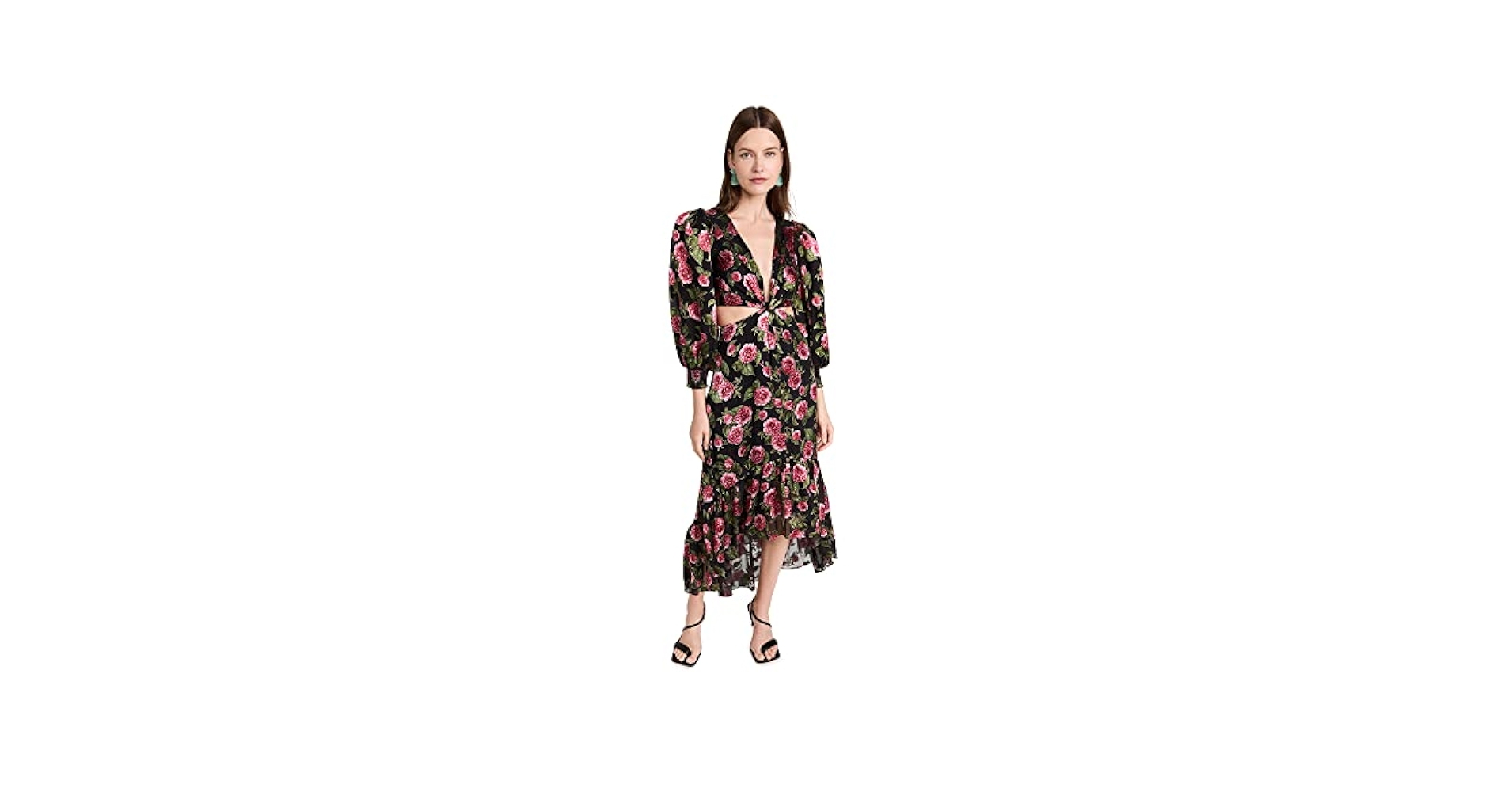（US発）Alice+Olivia ZENAIDA マキシケープドレス Alice + Olivia Zenaida Maxi Cape Dress | Saks Fifth Avenue