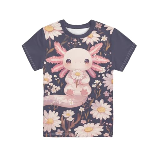 Image of Novelty 3D Graphic T Shirts for Kids Crew Neck Funny Animal Print Short Sleeve Girls Tshirts 3-16 Years