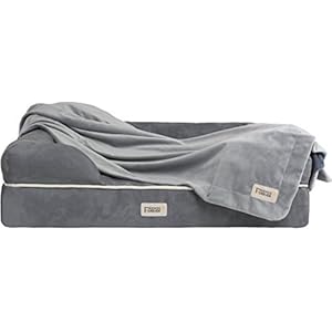   Friends-Forever-Durable-Dog-Blanket-for-Couch-Protection-Two-Tone-Reversible-Pet-Hair-Resistant-Blanket-for-Dogs-Cats-Bed-Kennel-Crate-Car-Seat-Soft-Velvet-Warm-Fleece-Bailey-53-x-42