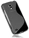 Produktbild mumbi Hülle kompatibel mit Samsung Galaxy S4 mini Handy Case Handyhülle, transparent schwarz