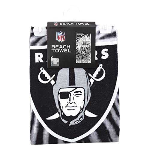 Image of Northwest NFL Las Vegas Raiders Unisex-Adult Beach Towel, 30 inch x 60 inch, Psychedelic (Pack of 6)