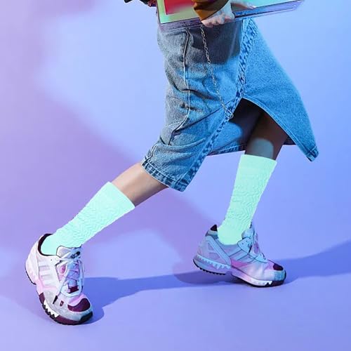 Image of Gvhntk Slouch Socks Women 80s 90s Scrunch Socks Extra Long Slouchy Sock Knee High Sock (Sky blue)