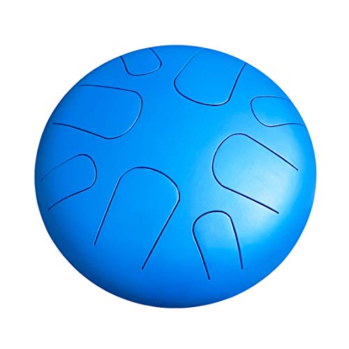 Handpan Bol Chantant Tambour Acier - Méditation Yoga Relaxation Instrument Bleu
