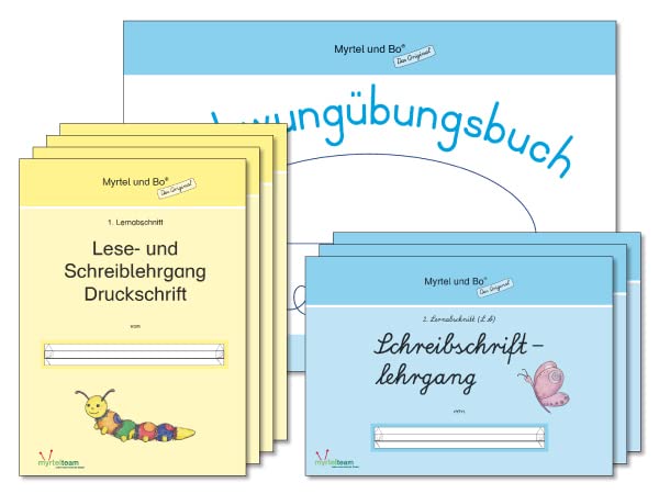 "Myrtel und Bo" - Grundausstattung Schüler - Klasse 1 - LA: Lese- und Schreiblehrgang für Druck- und Schreibschrift und Schwungübungsbuch