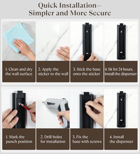 Image of Luxspire Shampoo and Conditioner Dispenser, Shower Soap Dispenser 1-Chamber