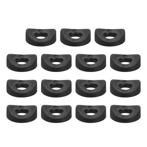 QUARKZMAN 25 Stück Rund Kunststoff Unterlegscheiben, 8mm x 19mm x 3mm Schwarz PE Konkave Unterlegscheibe Befestigungsmaschine Befestigungselement für Rundrohrbefestigung.