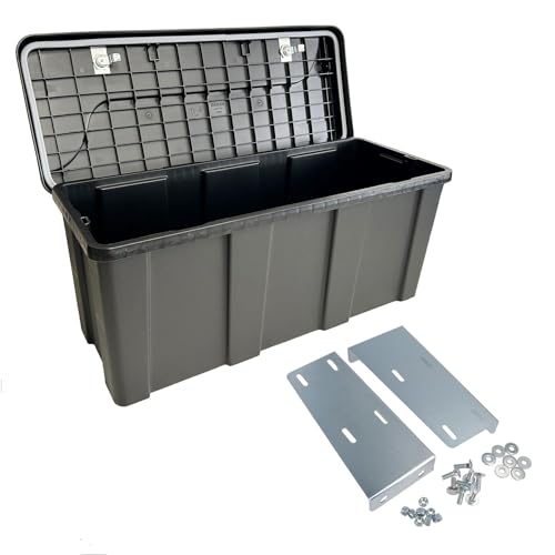 Boîte à outils pour remorque moyenne en plastique avec kit de fixation - 2