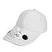 Unisexe Casquette Baseball avec Ventilateur Solaire Chapeau de Soleil Coton Respirant Casquette Visière Eté UV Protection Cap Snapback Sport pour Golf Plage Voyage Vacances Randonnée Trekking Camping