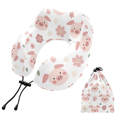 Almohada de viaje espuma viscoelástica ajustable miniatura 1