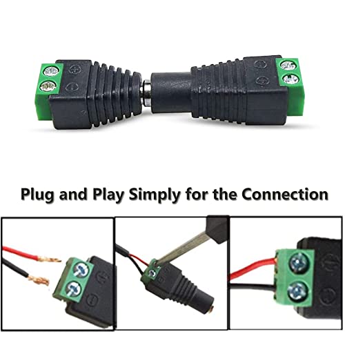 iJiGui-4-Pairs-DC-Connector-Male-Female-Professional-55-x-21-mm-12-V-DC-Screw-Terminal-Plug-Connector-for-CCTV-Security-Camera-DVR-and-LED-Strip-Light